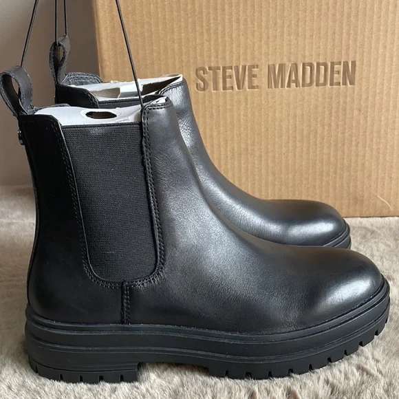 Steve Madden - Leather Chelsea Boots - Picture 1 of 9